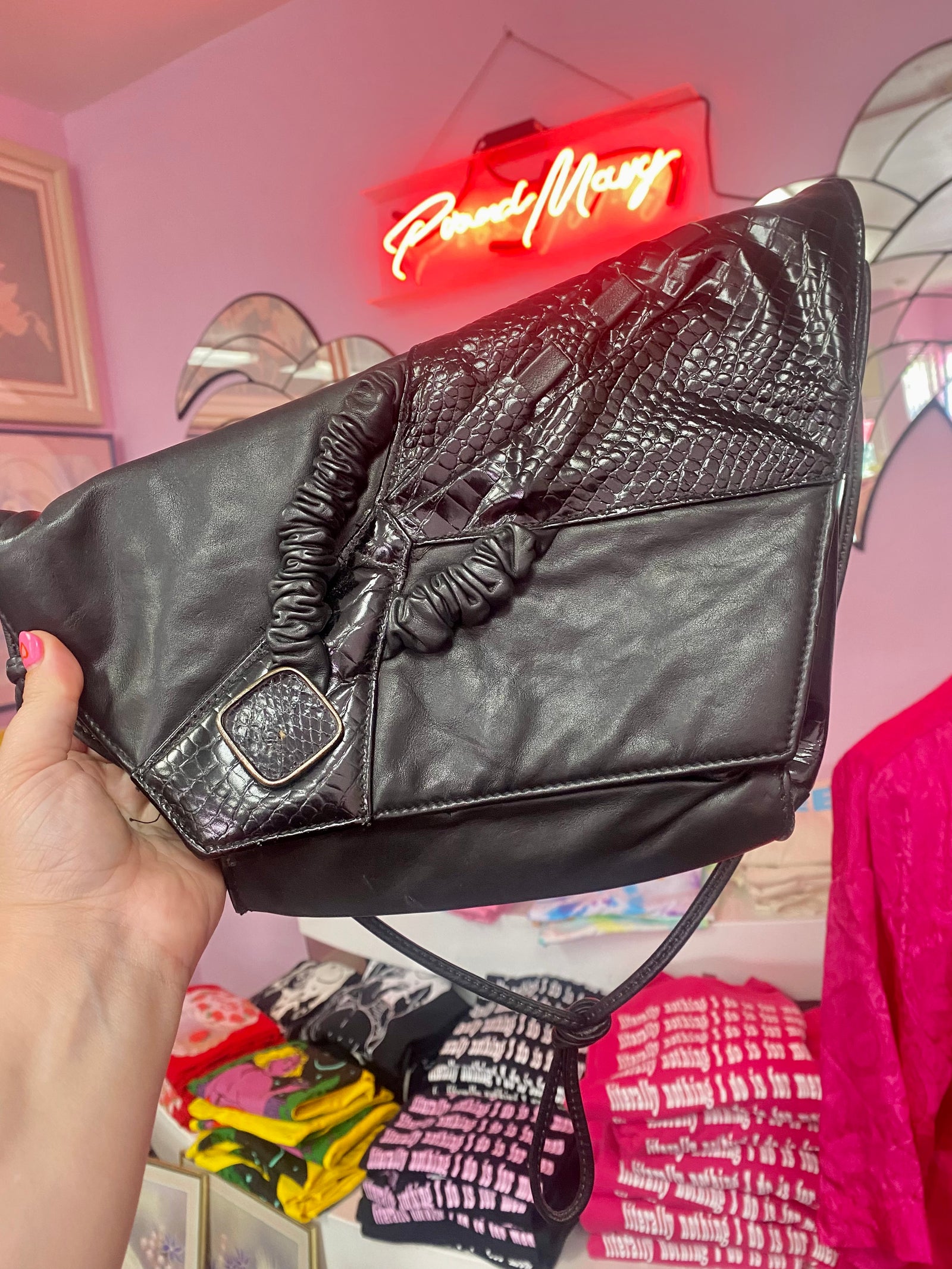 1980's Leather Handbag – Proud Mary Fashion