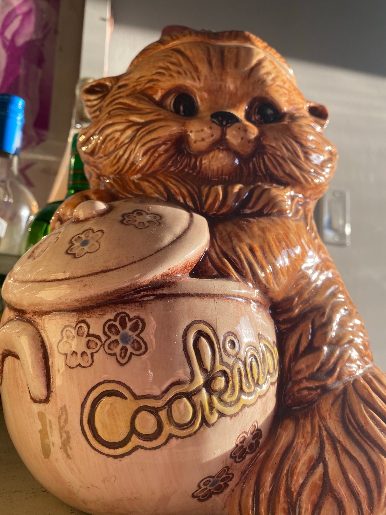 Vintage 1970's Ceramic Kitten Cookie Jar - Local Pickup Only