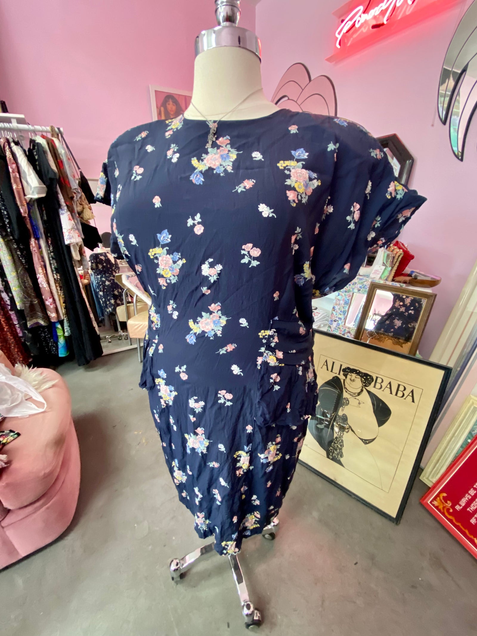 Deadstock 1980’s Does 40’s Floral Dress