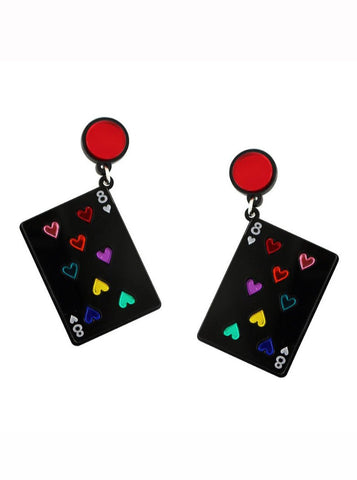 F U Double Heart Dangles - Two Colors Available