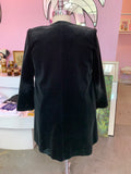 Vintage Black Velvet Swing Coat