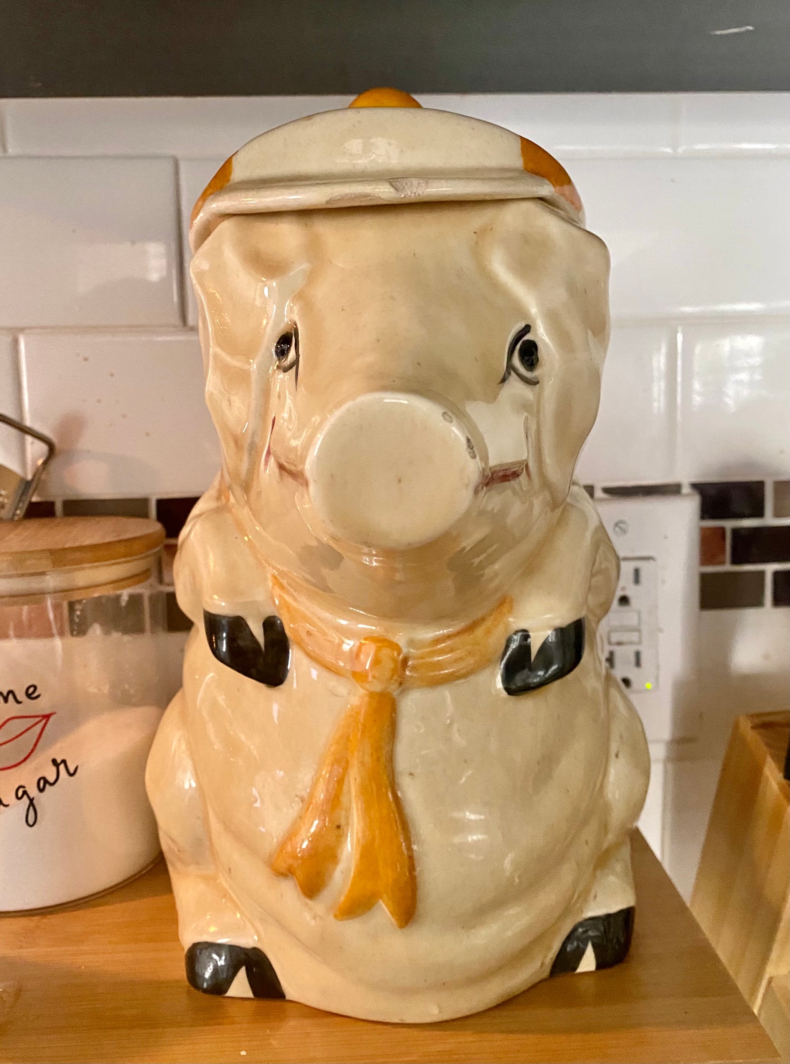 Vintage 1950’s  Cheeky Pig Cookie Jar - Locals Only