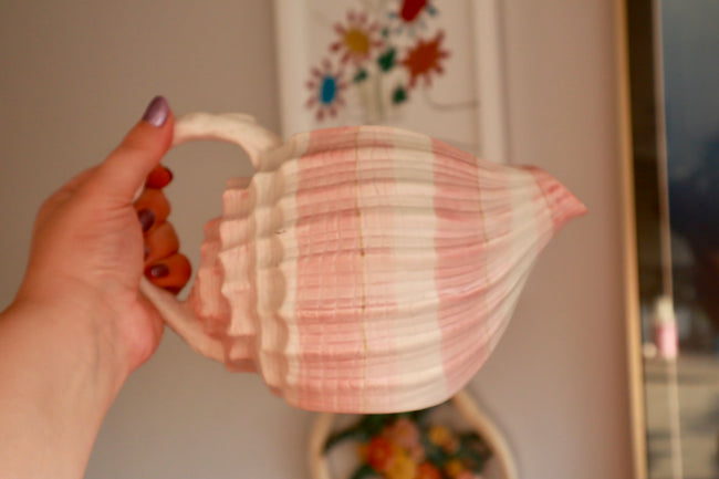 Vintage  Coastal Seashell Pitcher - Locals Only